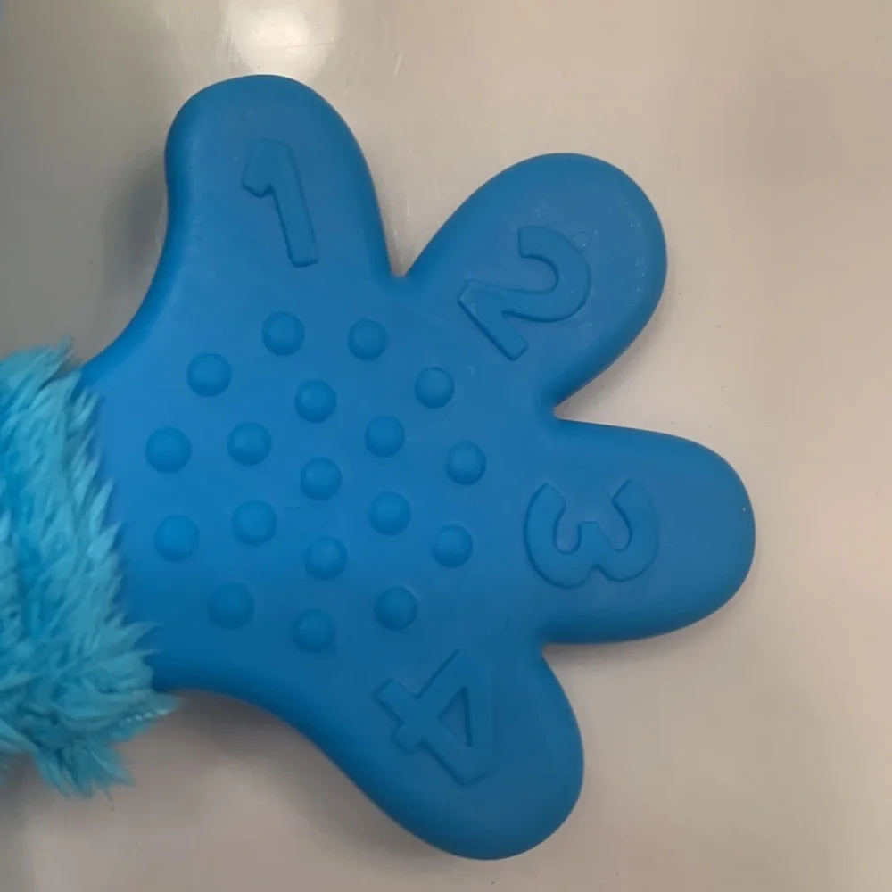Sesame Street Blue Cookie Monster Plush Baby Teether